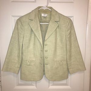 LOFT Linen blazer green XS petite